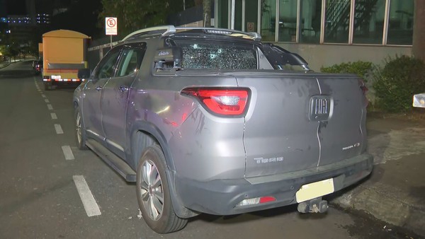 Carro do agente da PRF. Reprodução/TV Globo